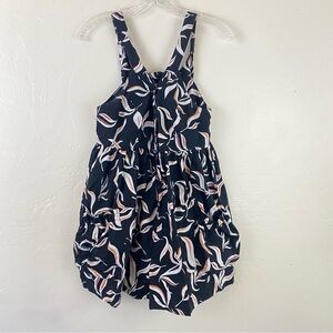 Anthropologie Hei Hei Size XS Black Coral Floral Button Down Shorts Romper